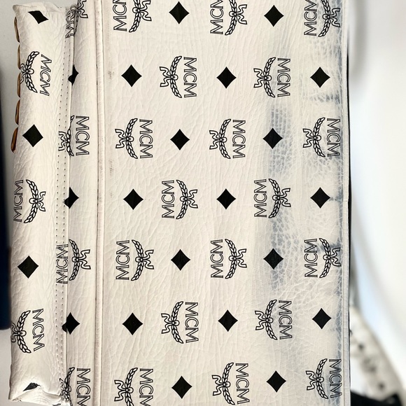 MCM Authentic White Backpack Large - Picture 6 of 7